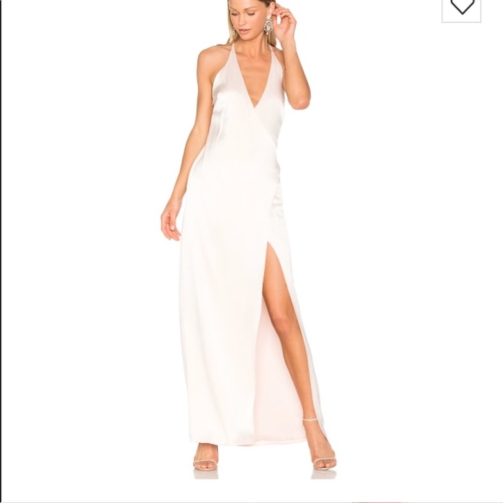 Halston Heritage Blush Satin Slip Gown